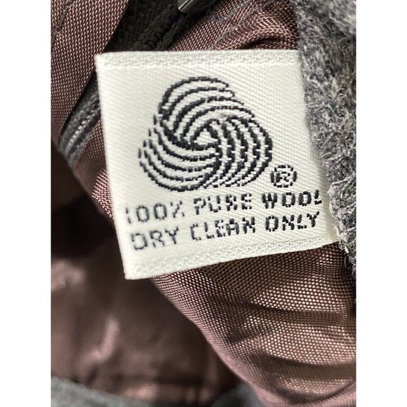 Vintage Koret Size 10 Gray 100% Wool Union Label A Line Knee Length Lined Skirt - Picture 8 of 10